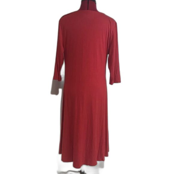 Soft Surroundings Hyannis Wrap Dress Size Large (14-16) Red Faux Wrap NWT - Picture 7 of 12